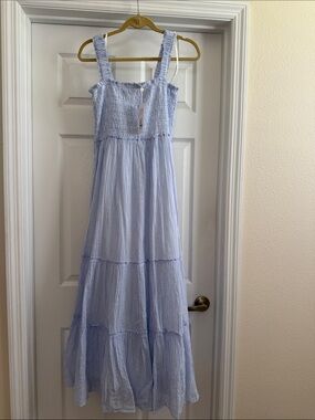 NWT Lilly Pulitzer Hadley Light Blue Smocked Maxi Dress